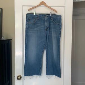 AG cropped wide leg jeans